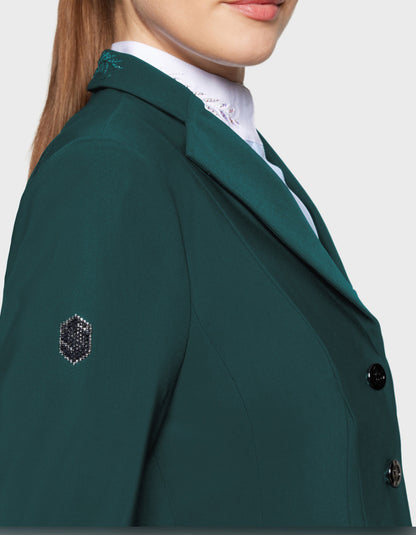 Samshield Ladies Show Coat Victory Flower Swarovski Crystal Regular Hunter Green