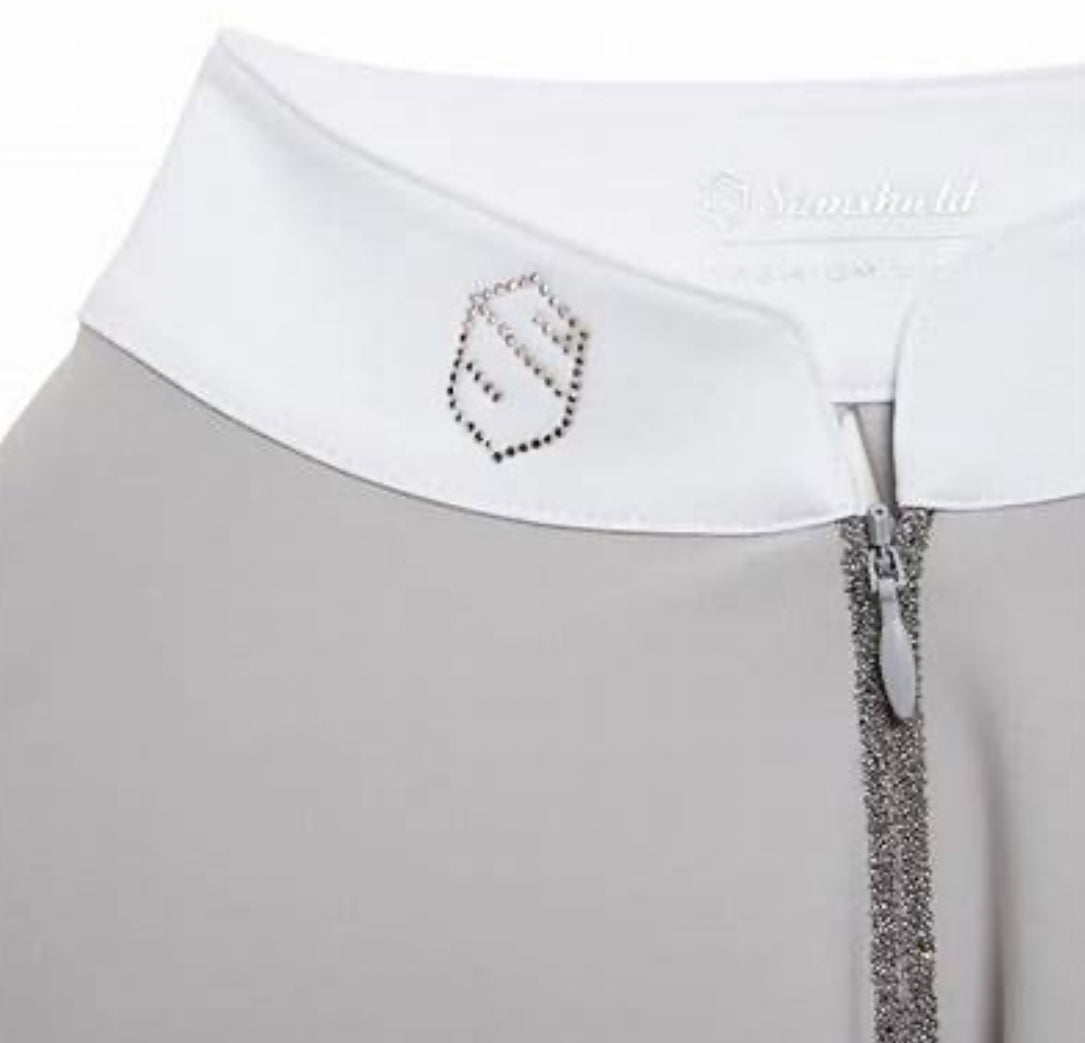 Samshield Ladies Show Shirt Short Sleeve Aloise Mineral Grey Swarovski Grey
