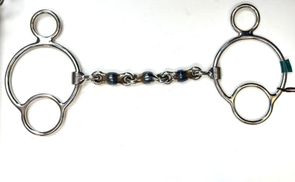 Bit Gag Nelson 1 1/2 Ring Waterford Ball Avanti Italia Blue Iron