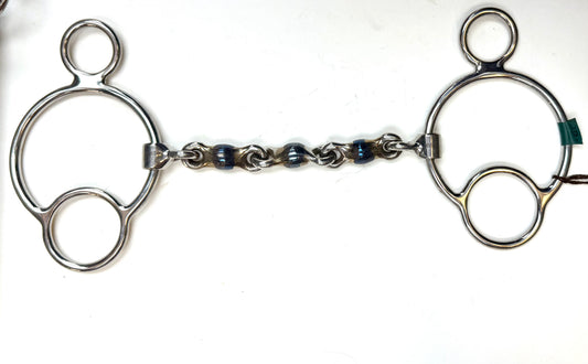 Bit Gag Nelson 1 1/2 Ring Waterford Ball Avanti Italia Blue Iron