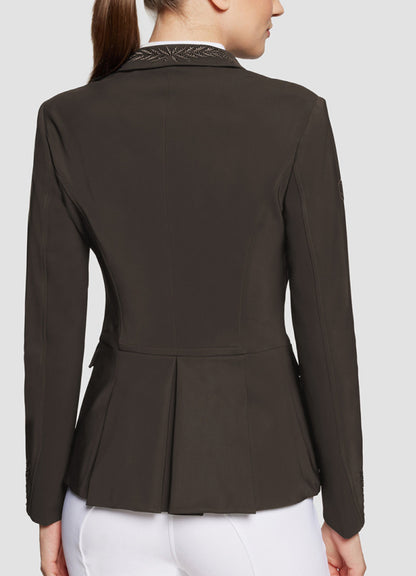 Samshield Ladies Show Coat Victory Flower Swarovski Crystal Regular Moca Brown