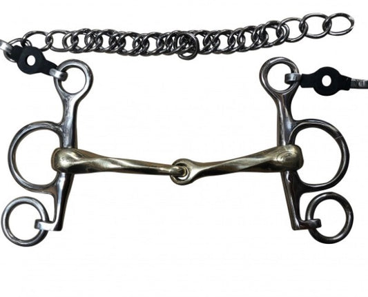 Bit Pelham Slow Twist Snaffle Mouth 0033