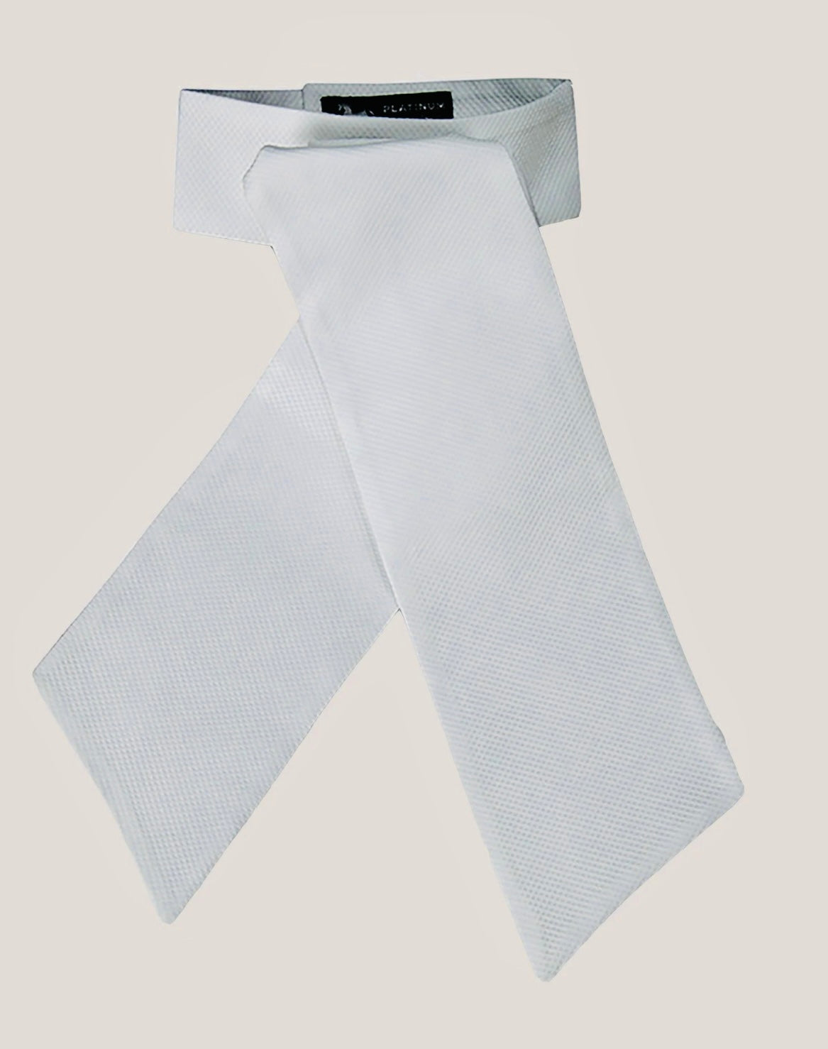 Stock Tie Pre Tied - One Size White Pique Camden