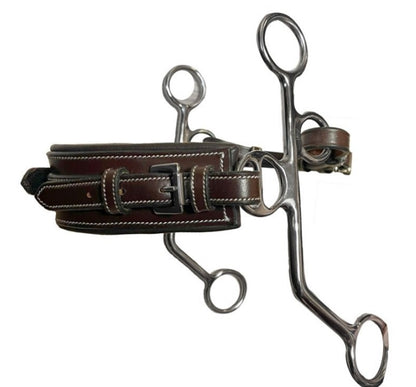 Bit Hackamore Leather Covered Adjustable Nose