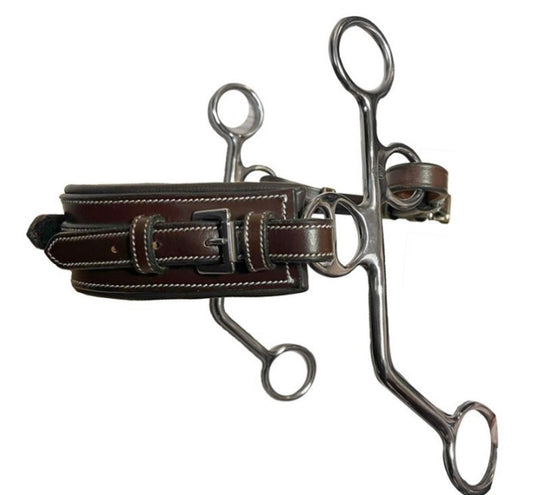 Bit Hackamore Leather Covered Adjustable Nose