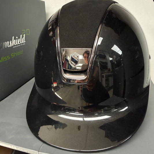 Helmet S V1 Reg Gloss - Alcantara Top - Chrome Blazon & Rails Samshield 1.0 Limited -SL1a