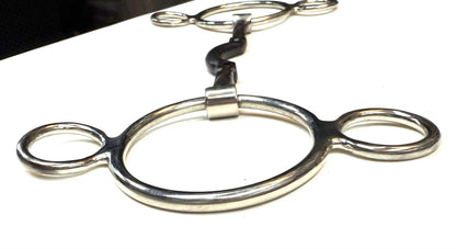 Bit Gag Nelson 2 Ring Slow Twist Low Port Hinge Avanti Italia Sweet Iron