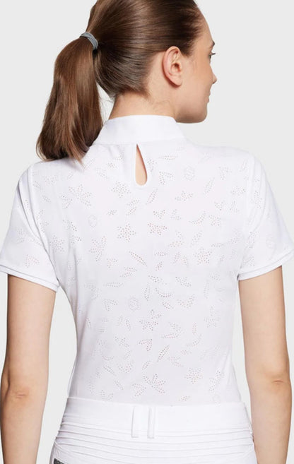 Samshield Ladies Show Shirt Short Sleeve Lily Air White Swarovski Crystal p25