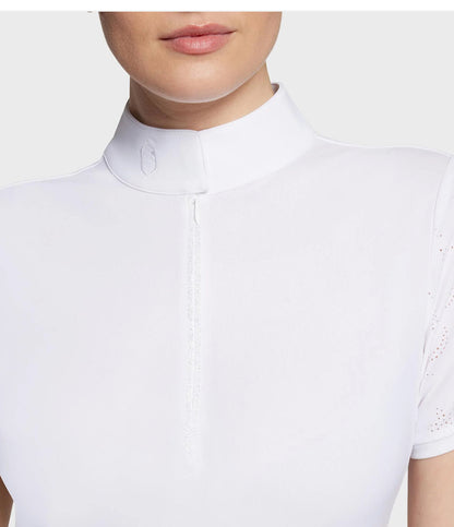 Samshield Ladies Show Shirt Short Sleeve Lily Air White Swarovski Crystal p25