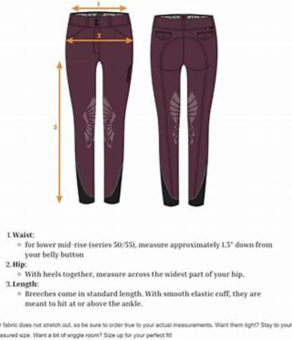 Struck Mid Rise Waist Ladies Breeches Women’s 55 Series