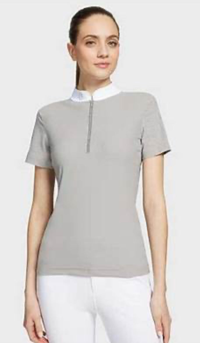 Samshield Ladies Show Shirt Short Sleeve Aloise Mineral Grey Swarovski Grey