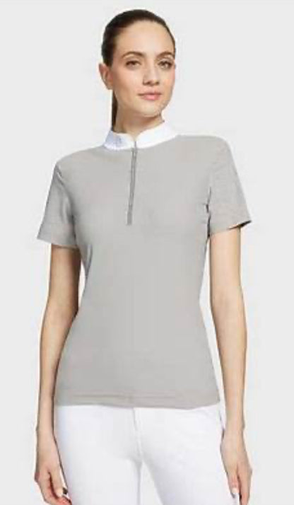 Samshield Ladies Show Shirt Short Sleeve Aloise Mineral Grey Swarovski Grey