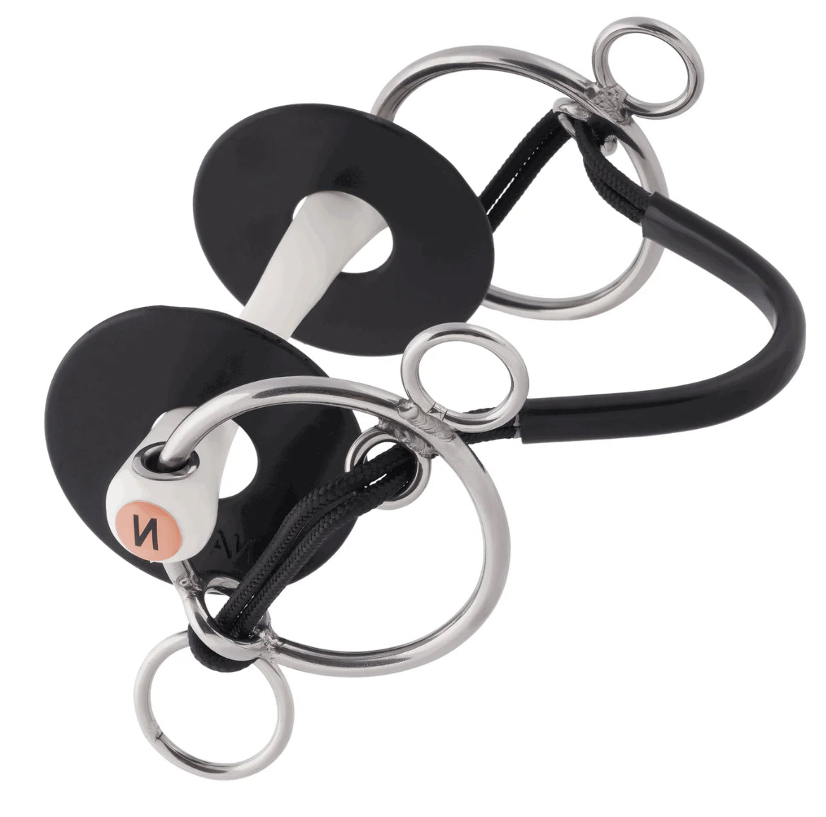 Bit Gag Loose Ring Cheek Rubber Snaffle with Built in Curb