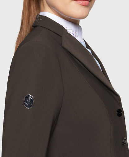 Samshield Ladies Show Coat Victory Flower Swarovski Crystal Regular Moca Brown