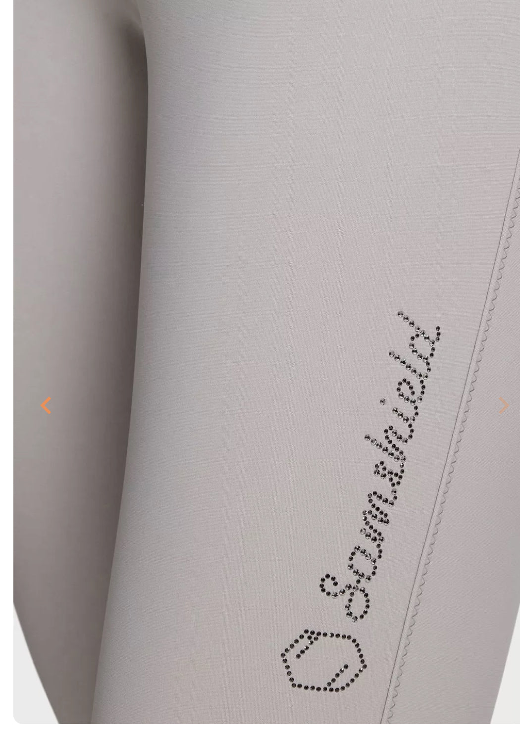 Samshield Ladies Clara Premium Swarovski Crystal Fabric HIGH Rise Breech White
