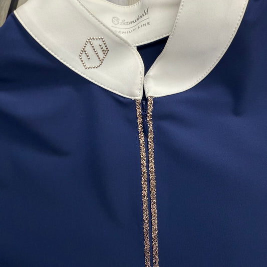 Samshield Ladies Show Shirt Long Sleeve Aloise Blue - Rose Gold Swarovski Grey