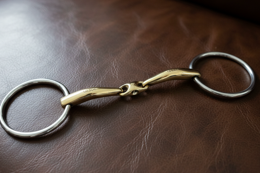 Bit Loose Ring Turtle 3 Piece Shaped Mouth Snaffle Heavy Snaffle