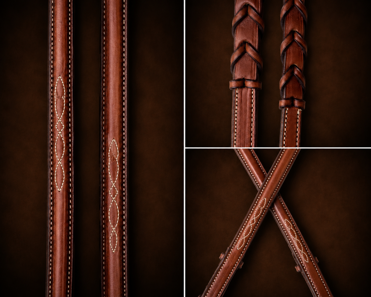 Edgewood Rein Laced Fancy Reinforced Stitched 5/8” Hunters
