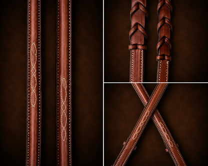 Edgewood Rein Laced Fancy Reinforced Stitched 5/8” Hunters