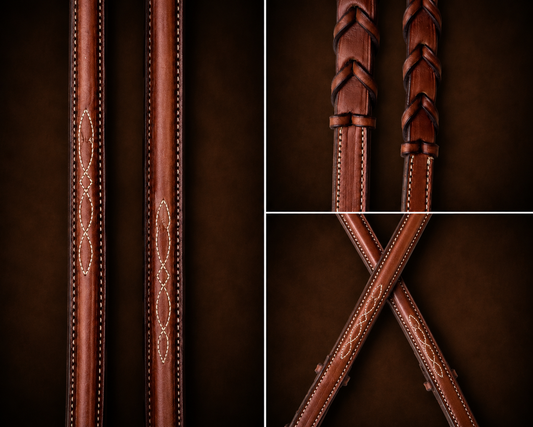 Edgewood Rein Laced Fancy Reinforced Stitched 5/8” Hunters