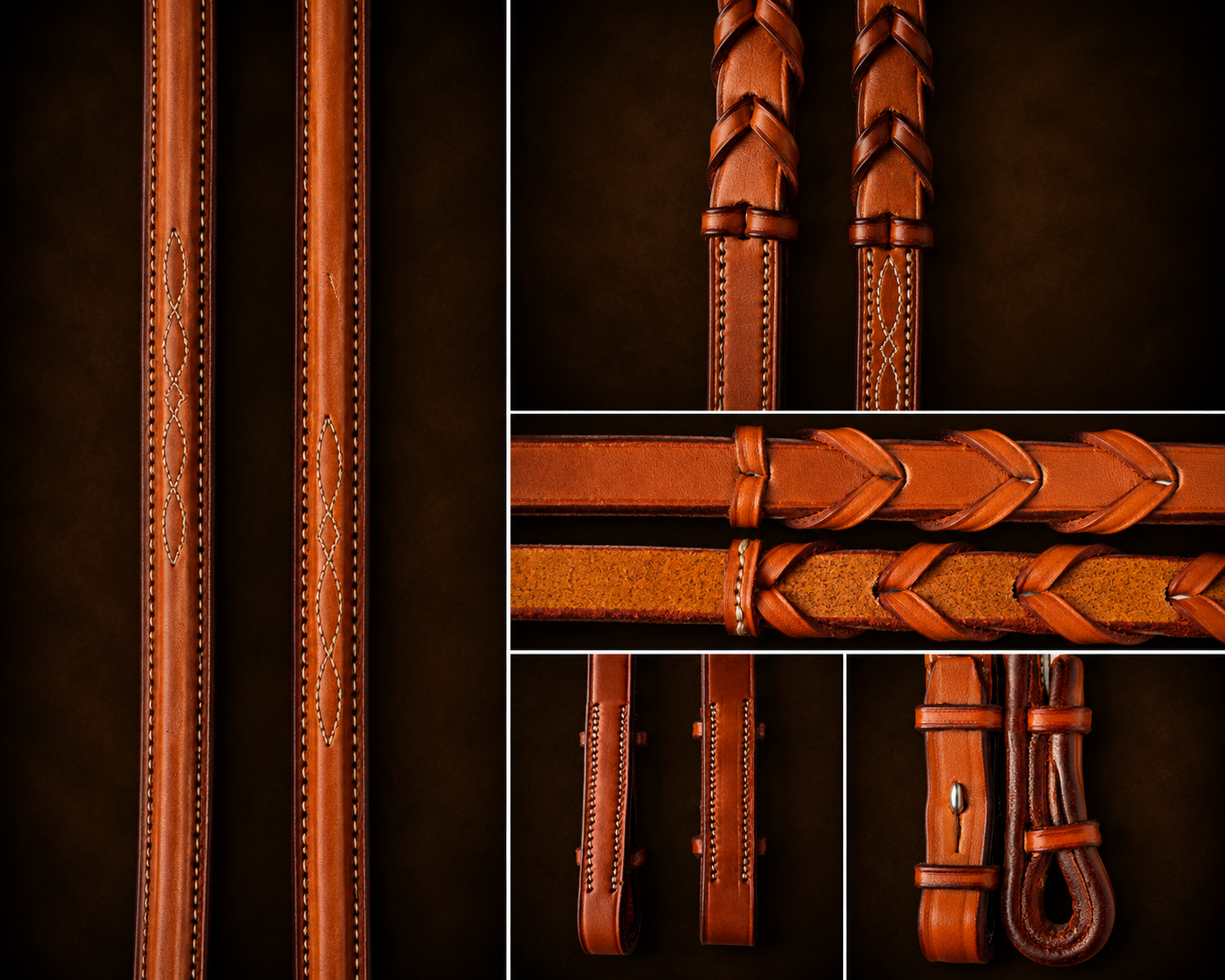 Edgewood Rein Laced Fancy Reinforced Stitched 5/8” Hunters