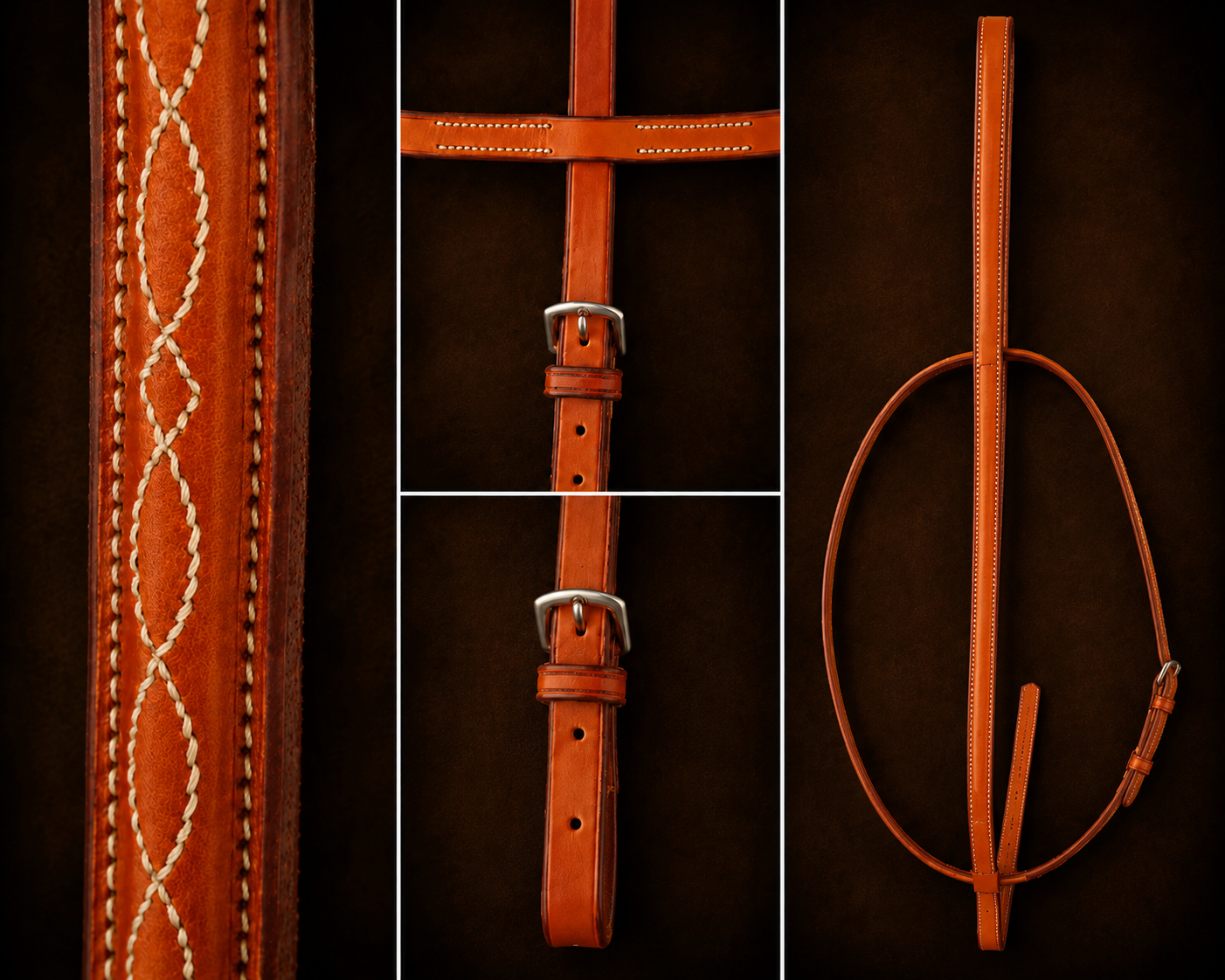 Edgewood Standing Martingale Fancy Stitched 5/8” Hunter Style