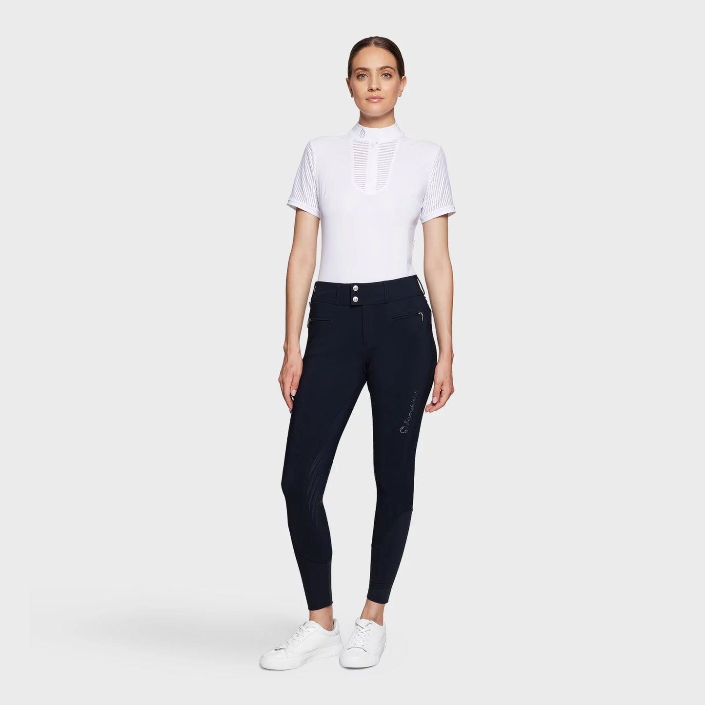 Samshield Breech Ladies Clara Premium Swarovski Crystal Fabric HIGH Rise Breech Replacement Navy SP013 (Copy)