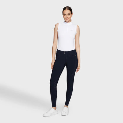 Samshield Ladies Adele Mid Rise Breech Navy with Swarovski Crystal Detail Knee Patch Replacement SP013