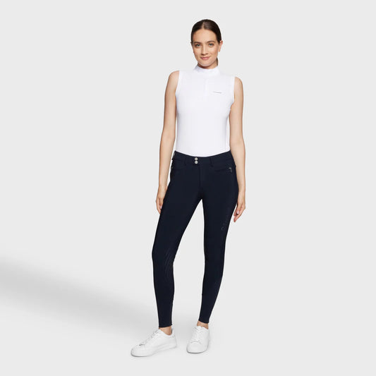Samshield Ladies Adele Mid Rise Breech Navy with Swarovski Crystal Detail Knee Patch Replacement SP013