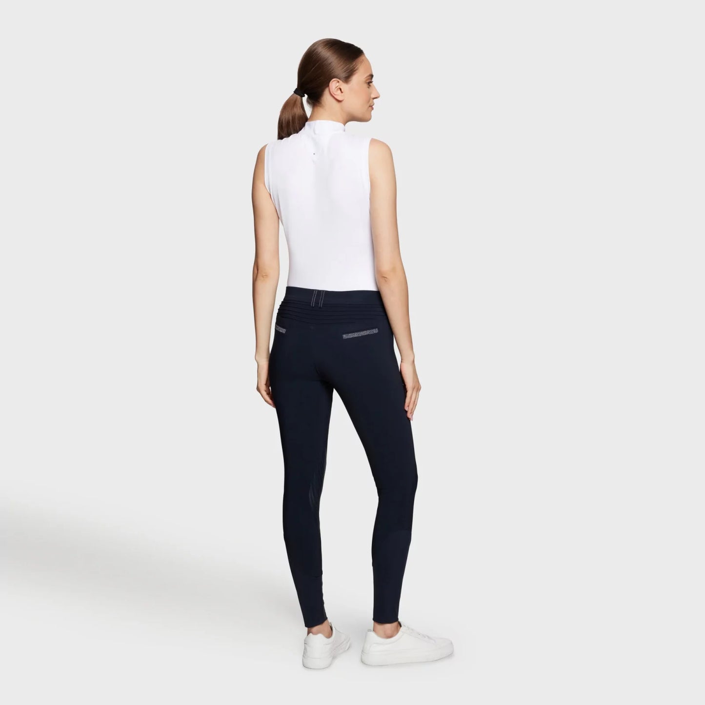 Samshield Ladies Adele Mid Rise Breech Navy with Swarovski Crystal Detail Knee Patch Replacement SP013