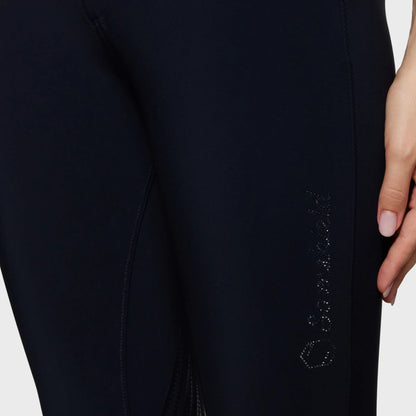 Samshield Ladies Adele Mid Rise Breech Navy with Swarovski Crystal Detail Knee Patch Replacement SP013