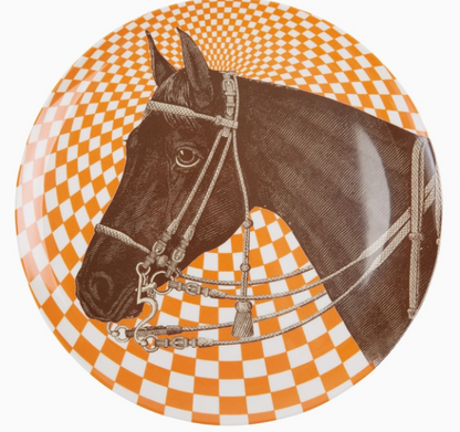 EQUESTRIAN MELAMINE SIDE PLATES SET/4