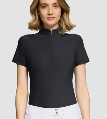 Samshield Ladies Show Shirt Short Sleeve Bella Crystal Ferna Black SS26