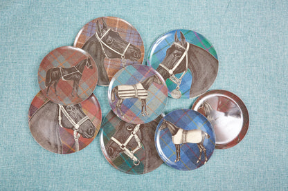 EQUUS TWEED DINNER PLATES SET/4