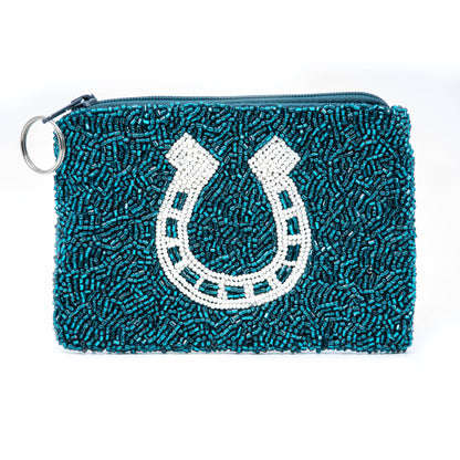 SCP-1611 - Beaded Elegance Women's Coin Purse: Teal