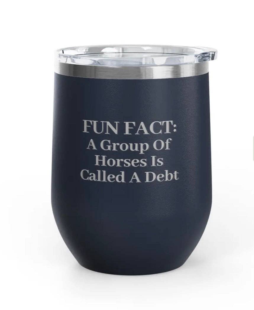 Wine Tumbler - 12 oz. - Fun Fact - Engraved