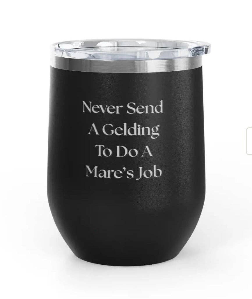 Wine Tumblers, 12 oz. - Gelding/Mare - Engraved