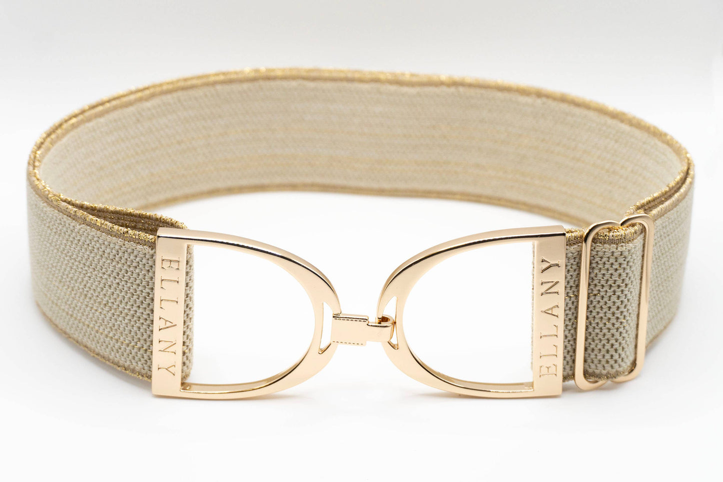 Gold Dakota - 2" Gold Stirrup Equestrian Elastic Belt