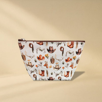 MakeUp Cosmetic Pouch Bag - Cute Toiletry Case - Western