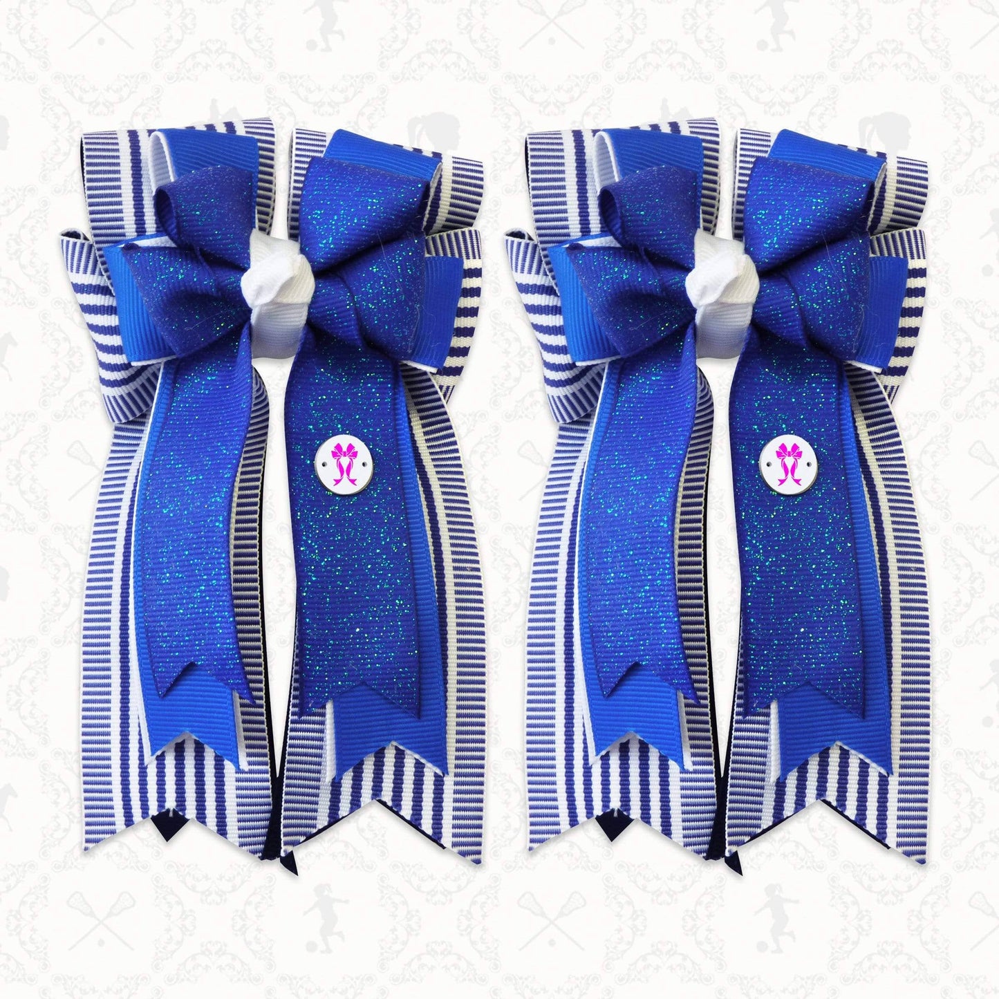 Kat Blue PonyTail Bows