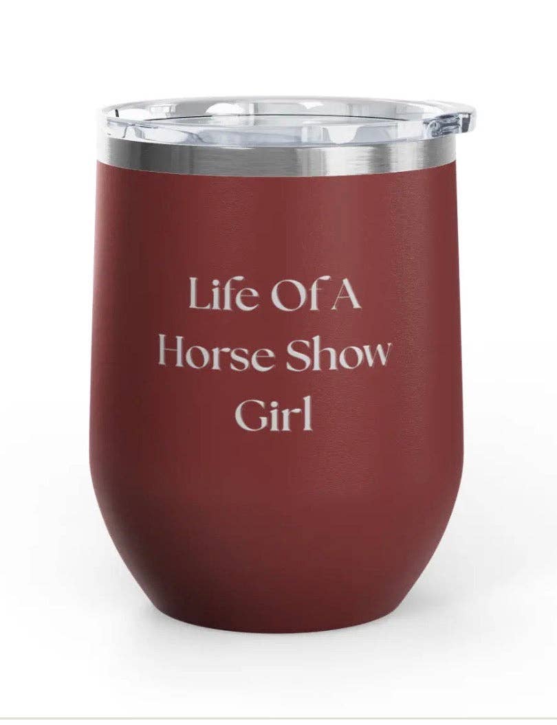 Wine Tumblers, 12 oz. - Horse Show Girl