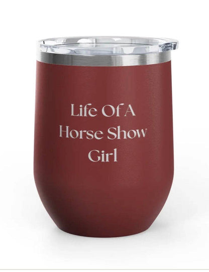 Wine Tumblers, 12 oz. - Horse Show Girl