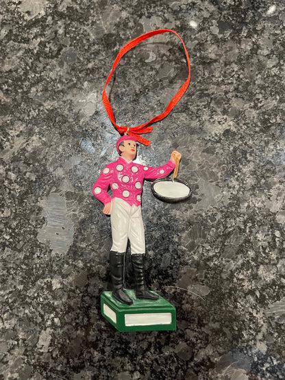 Standing Jockey Horse Racing Ornament