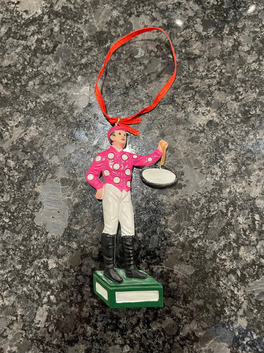 Standing Jockey Horse Racing Ornament