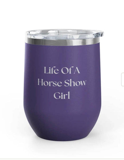 Wine Tumblers, 12 oz. - Horse Show Girl