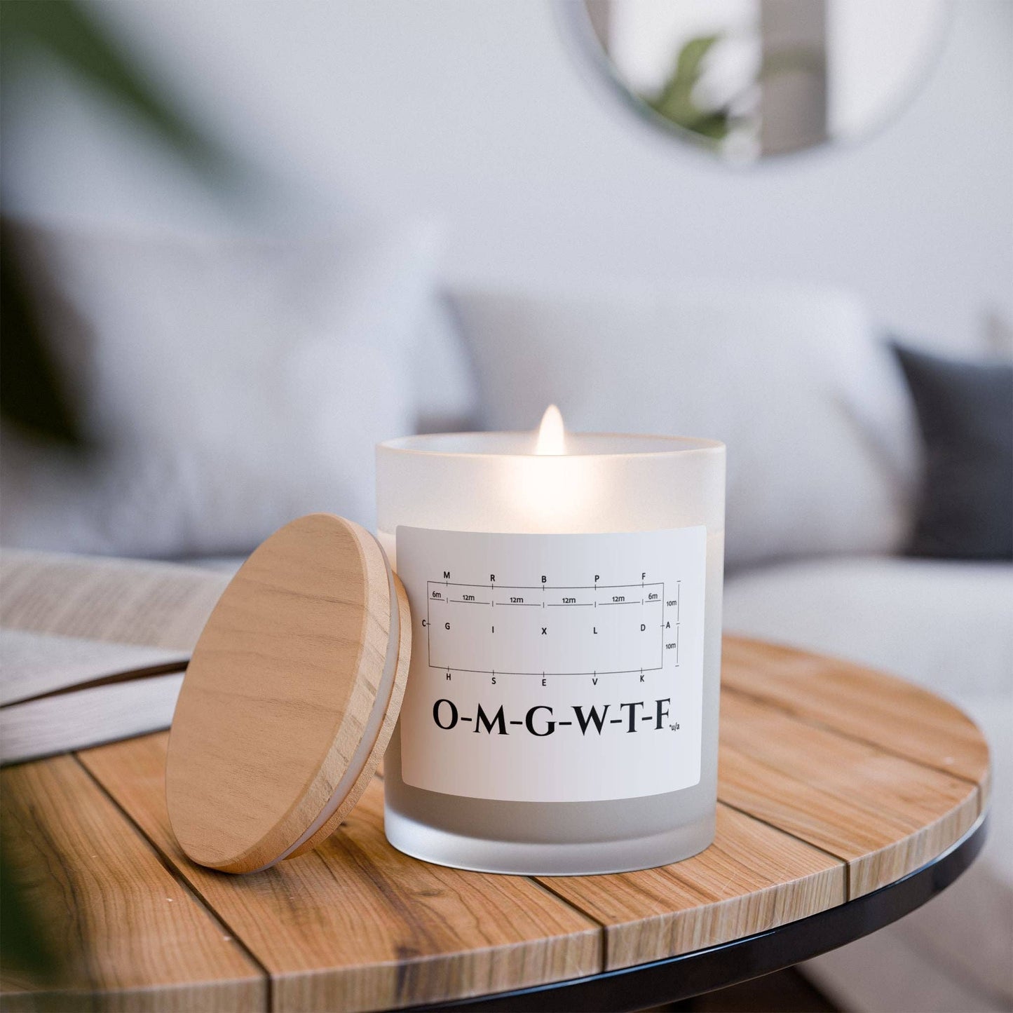 Frosted Glass Candle, 11oz - Dressage Course - OMGWTF: Blackberry Vanilla / 11oz