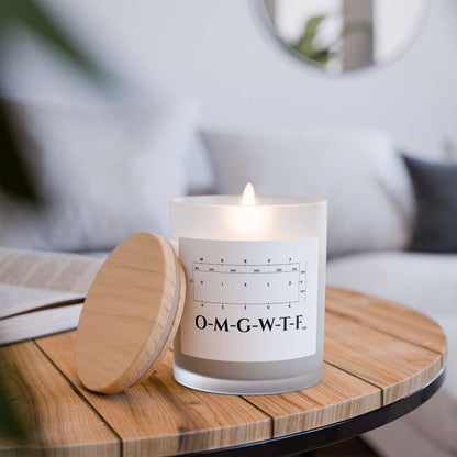 Frosted Glass Candle, 11oz - Dressage Course - OMGWTF: Blackberry Vanilla / 11oz