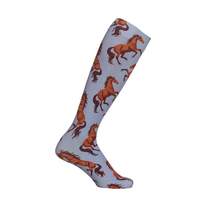 AWST Int'l Lila Bay Horses Socks: Purple