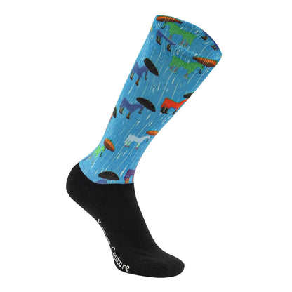 Equine Couture Children'S OTC Boot Socks- Rainy Day Ponies: STD