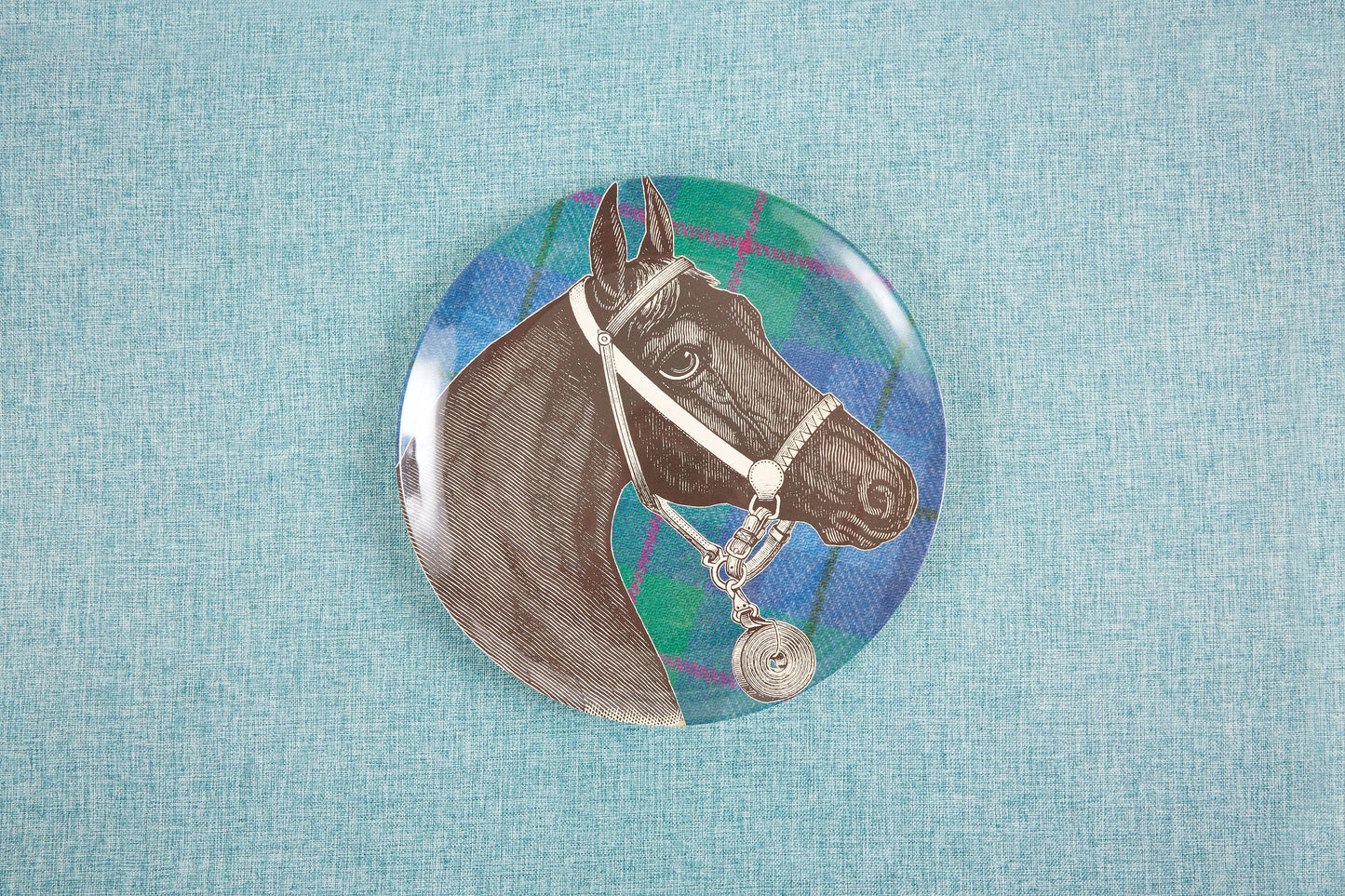 EQUUS TWEED ROUND TRAY 